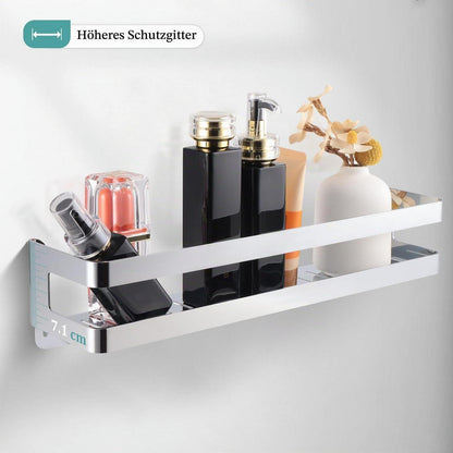 Edelstahl Duschablage mit Haken – Badezimmer Organizer 40cm