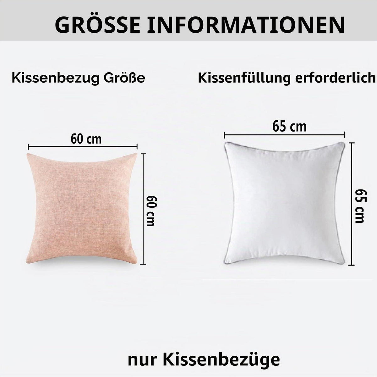 2x Kissenbezug 60x60 Lavendel – Weich & Pflegeleicht
