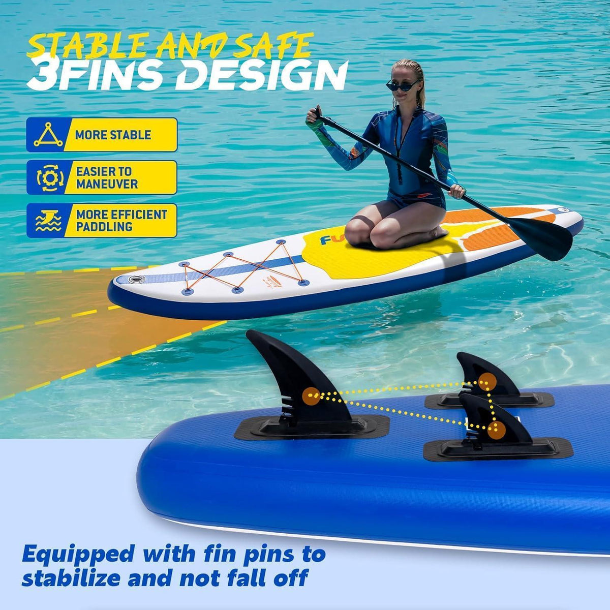 Aufblasbares SUP Board Manta Dunkelblau mit Zubehör