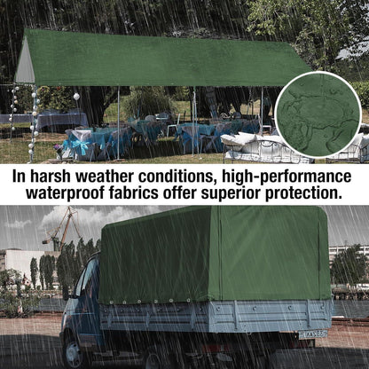 Wasserdichte Abdeckplane 5x8m – Grün, Robust & Vielseitig