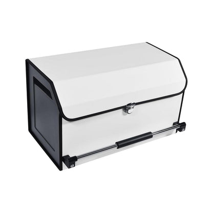 Auto Kofferraum Organizer 45L mit Deckel & Griff in Lederoptik