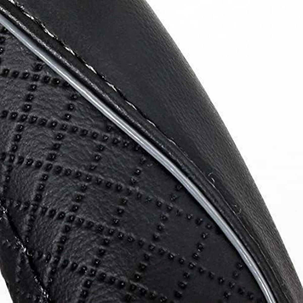 Lenkradbezug Universal 37-39 cm Schwarz & Grau in Lederoptik