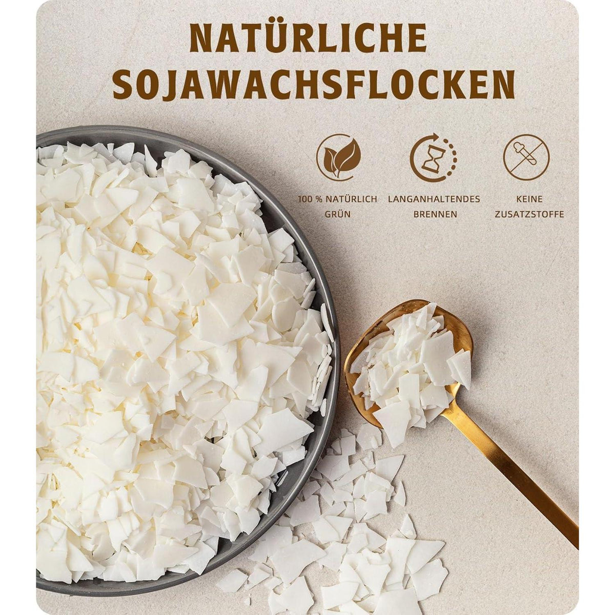 Sojawachs Flocken 10kg für Kerzenherstellung, Premium Bio