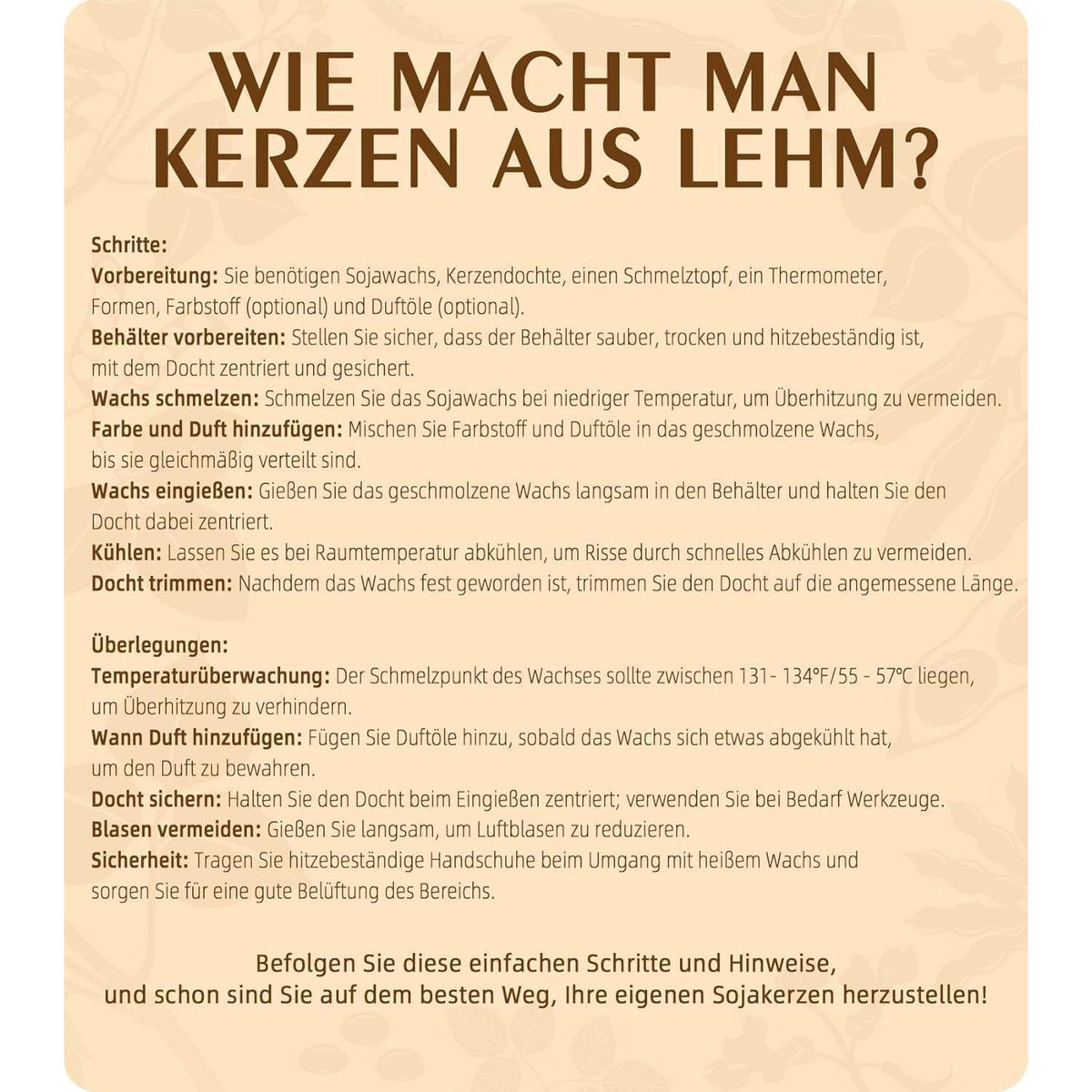 Sojawachs für Kerzen 10kg - 100% natürlich & biologisch