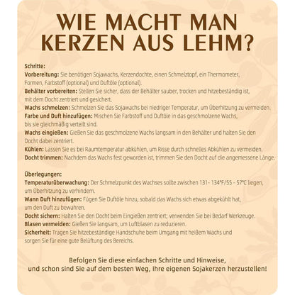 Sojawachs für Kerzen 10kg - 100% natürlich & biologisch