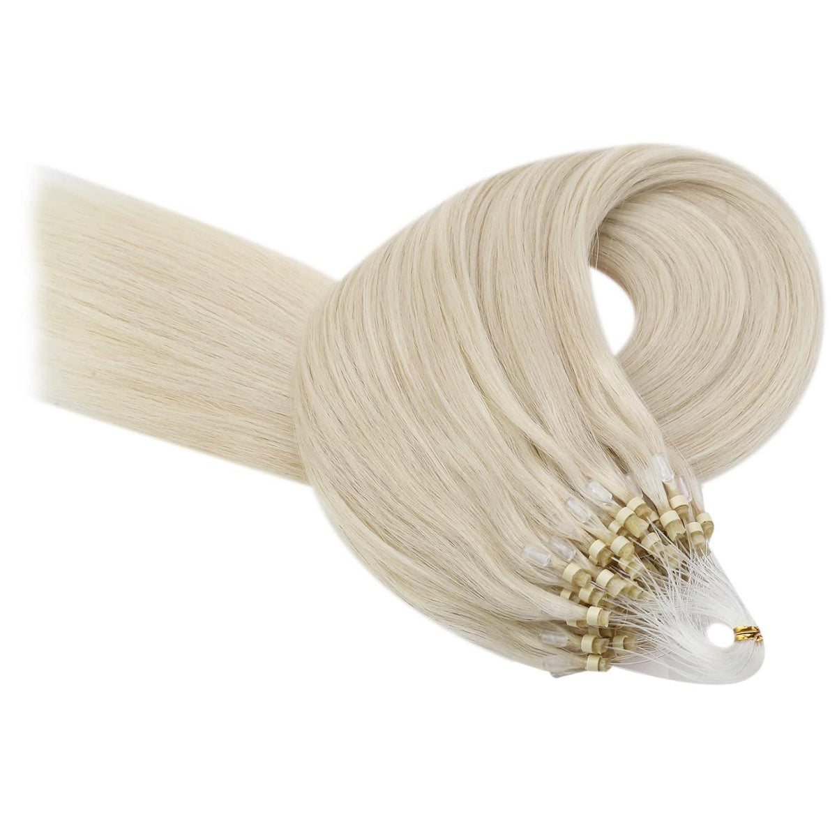 Echthaar Micro Extensions Platinblond 50cm – Kaltfusion