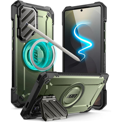 Samsung Galaxy S25 Ultra Hülle mit MagSafe und Kameraschutz Grün
