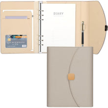 A5 Binder Notizbuch 6 Ring Journal Planer in Lederoptik