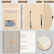 A5 Binder Notizbuch 6 Ring Journal Planer in Lederoptik