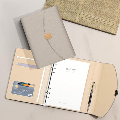 A5 Binder Notizbuch 6 Ring Journal Planer in Lederoptik