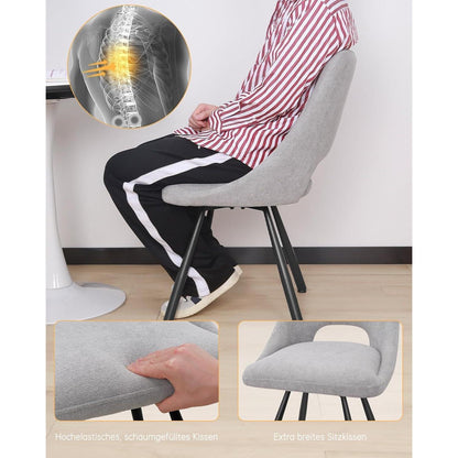 Drehbare Esszimmerstühle 2er Set – Grau, Komfort & Design