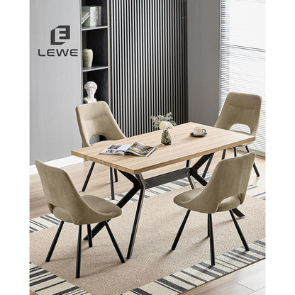 Drehbare Esszimmerstühle 6er Set – Bequeme Polsterstühle Khaki