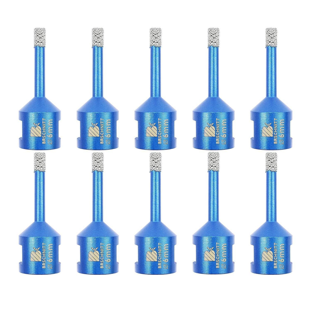 Diamant-Bohrkronen M14 6mm 10er-Set für Fliesen & Stein