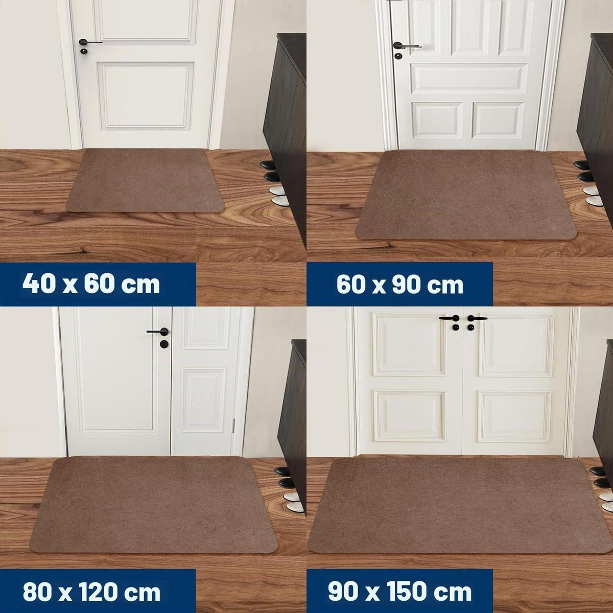 Schmutzfangmatte Braun 90x200cm – Saugfähig & Rutschfest