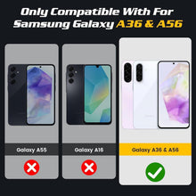 Schutzhülle mit Ringständer & Displayschutz für Samsung A56/A36 Schwarz
