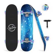 Komplettes Cruiser Skateboard 31x8 Zoll mit LED-Rädern