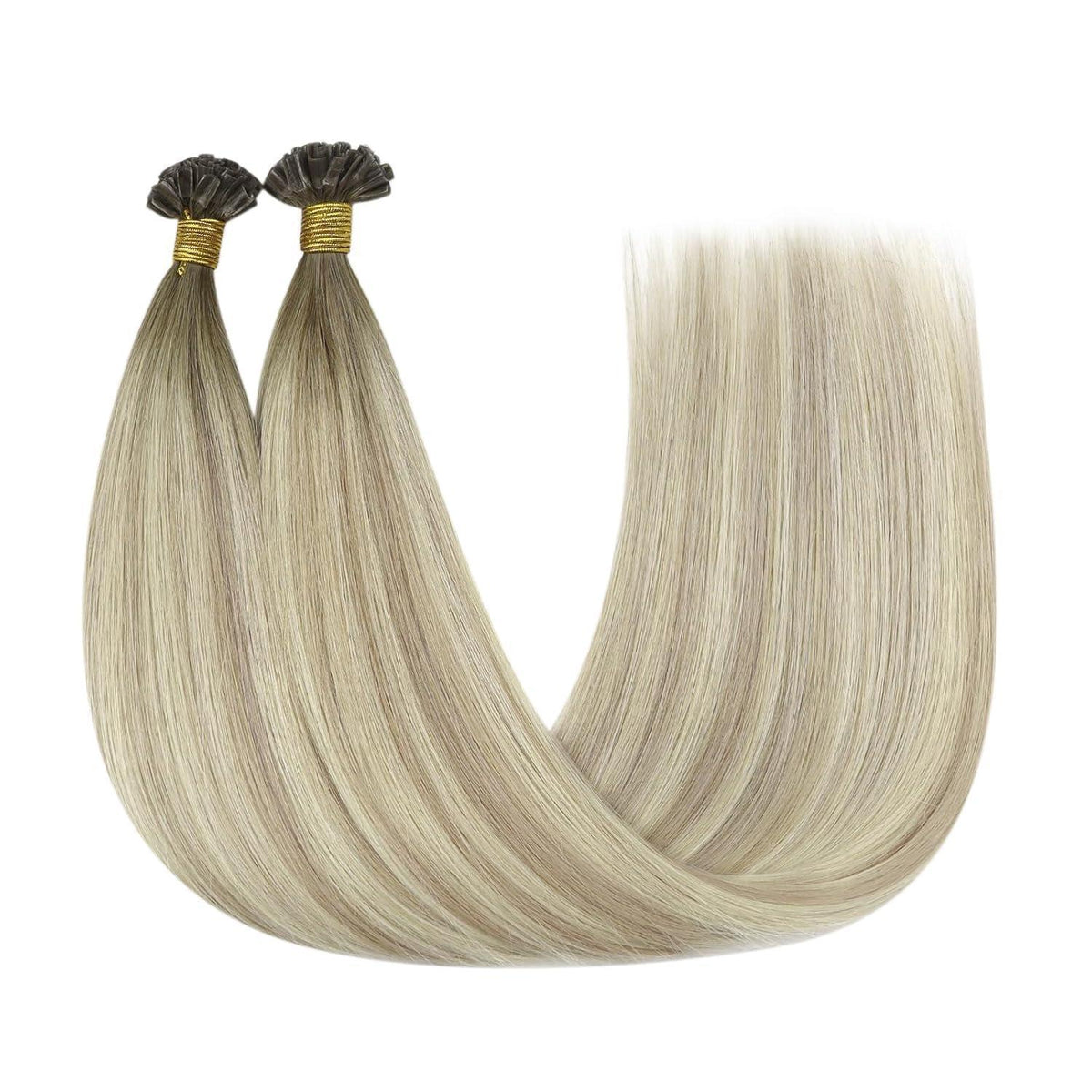 Echthaar U-Tip Extensions Blond Ombre 40cm