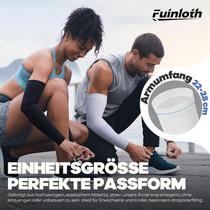 Sport-Armstulpen 4er-Set Schwarz, Grau, Weiß