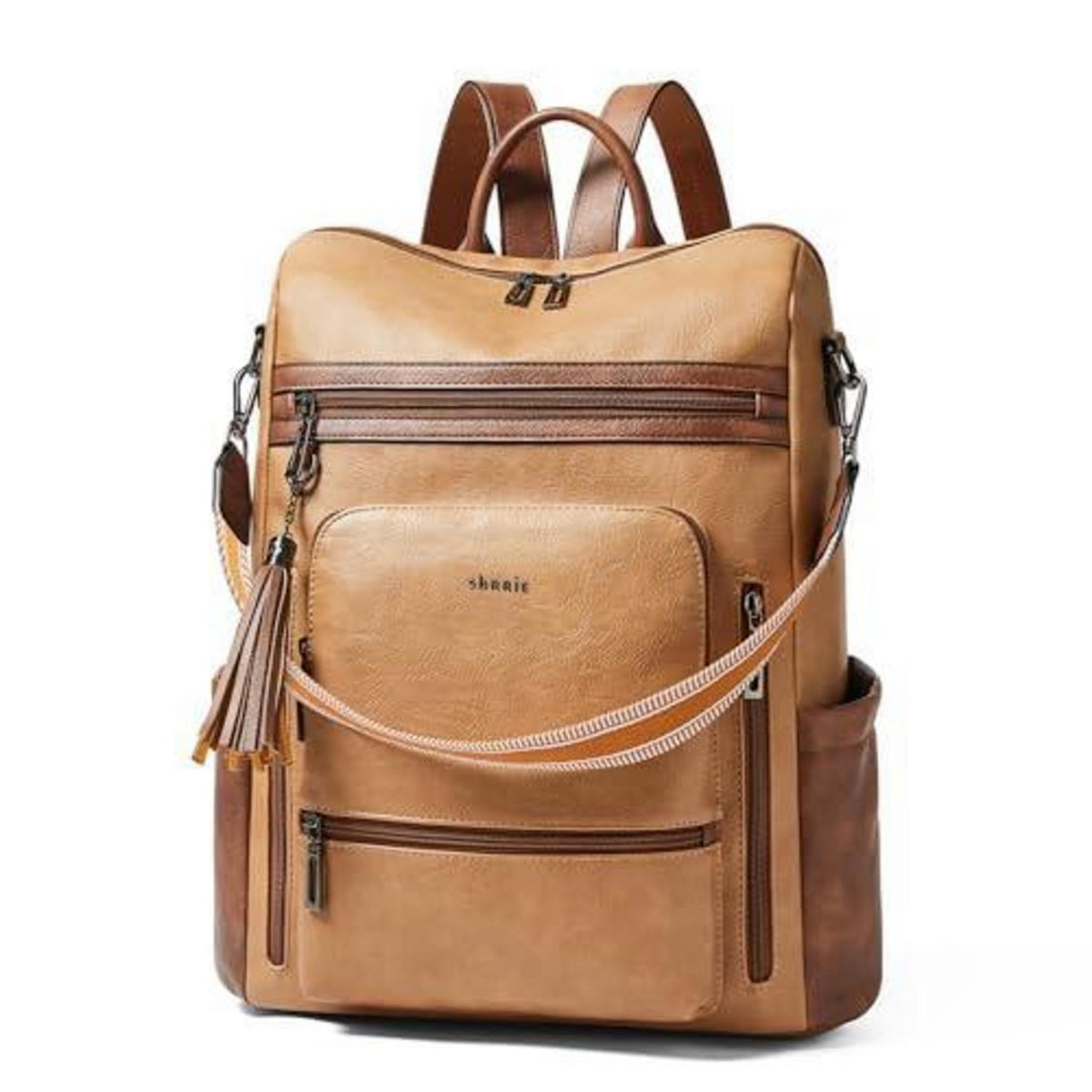 Rucksack Damen Laptopfach 15,6 Zoll Wasserdicht Business in Lederoptik