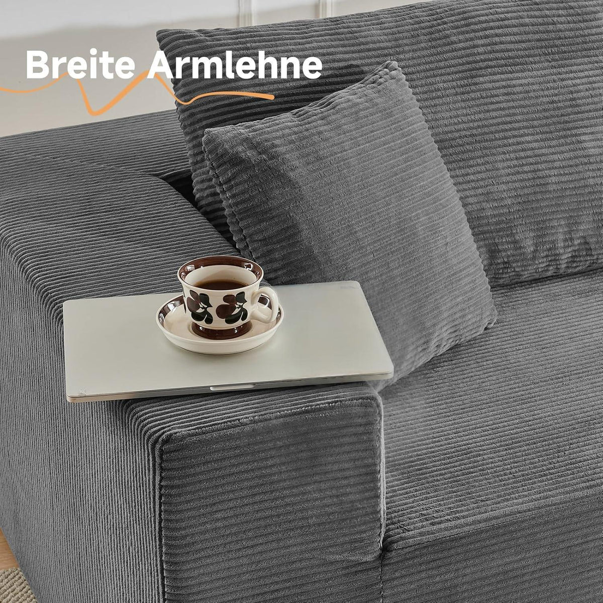 Großes Ecksofa 275cm mit Schlaffunktion & Ottomane