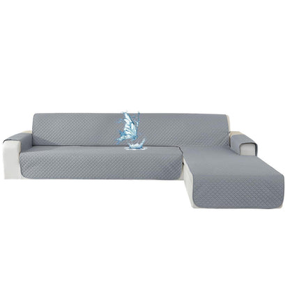 Wasserdichter Sofabezug L-Form 4 Sitzer, Hellgrau