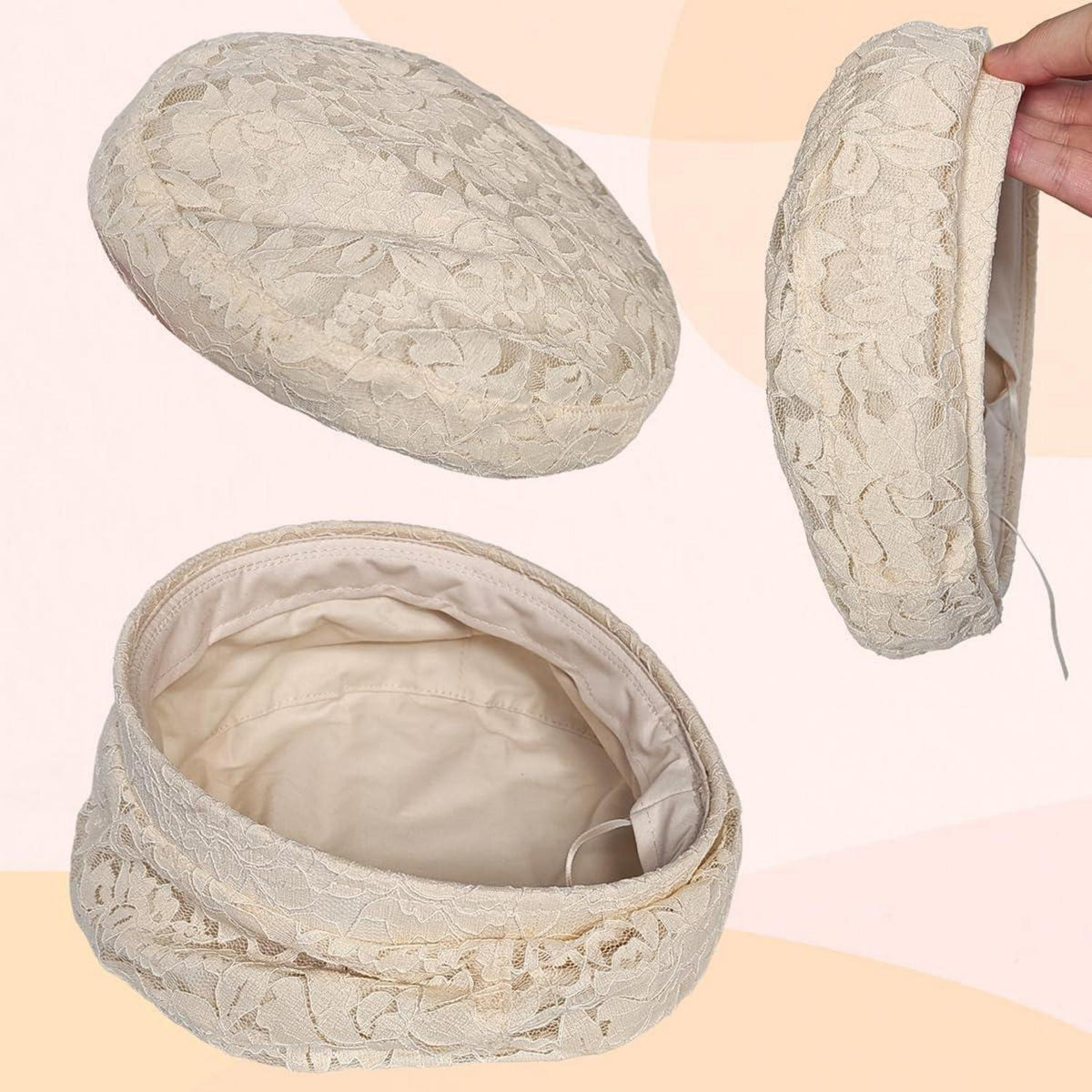 Damen Baskenmütze Spitze Sommer Beret Elegant Französisch