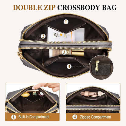 TEUEN Kleine Damen Umhängetasche Crossbody in Lederoptik