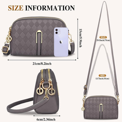 TEUEN Kleine Damen Umhängetasche Crossbody in Lederoptik