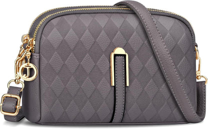 Kleine Crossbody Umhängetasche Damen Leder Weich Handtasche