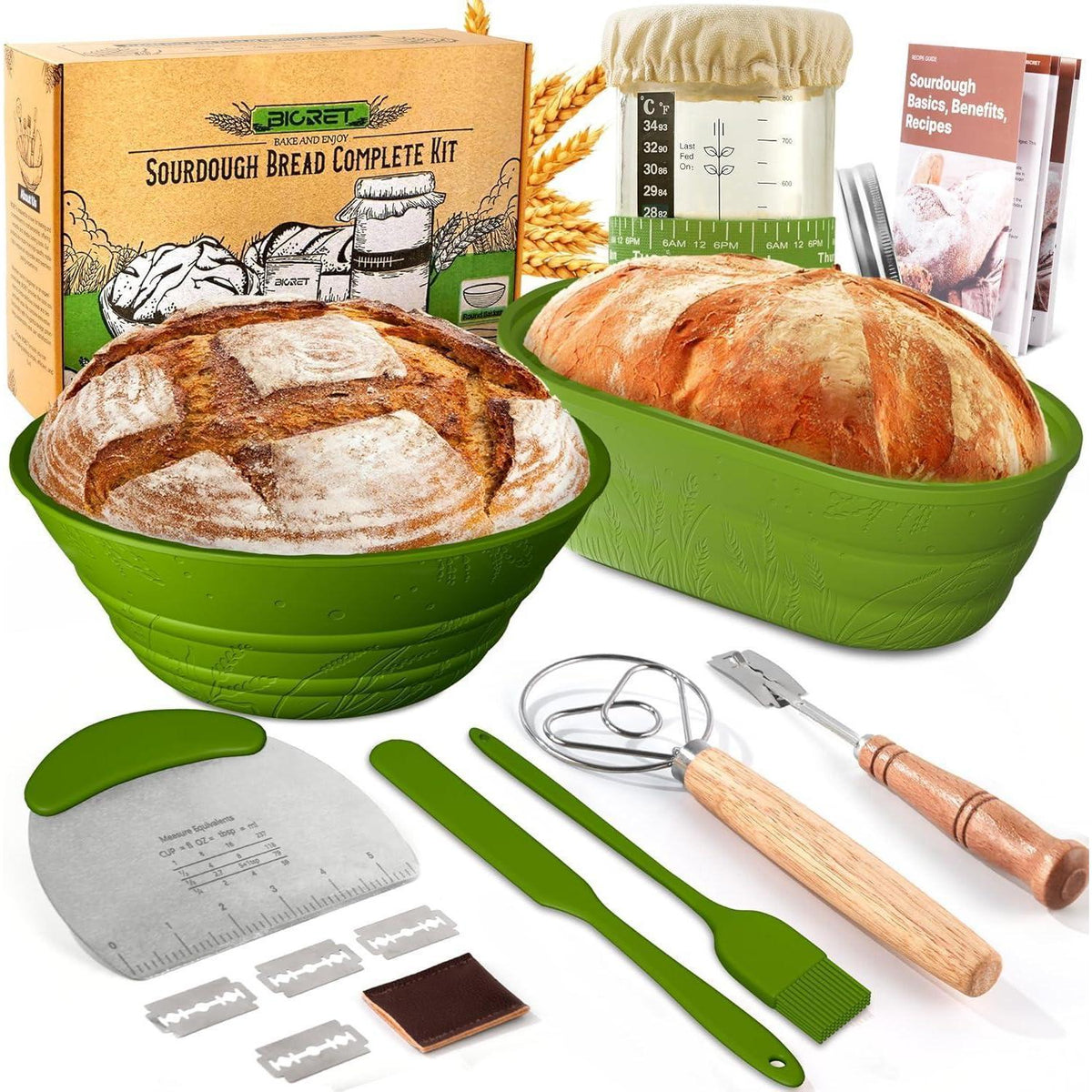 Sauerteig Starterset: Gärkörbchen, Gärglas & Zubehör