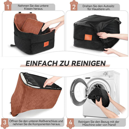 Hunde-Autositz gepolstert für kleine/mittelgroße Hunde bis 35 Pfund