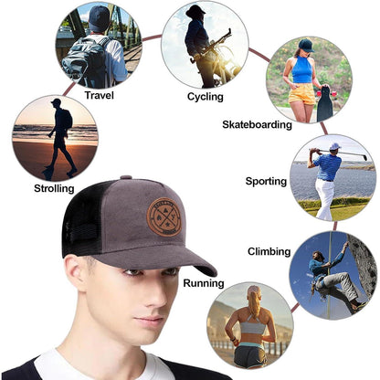 Baseballkappe Herren Einstellbar Grau – Atmungsaktiver Sommerhut