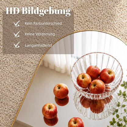 Ganzkörperspiegel Bogen 180x80 cm – Stand- & Wandspiegel Gold