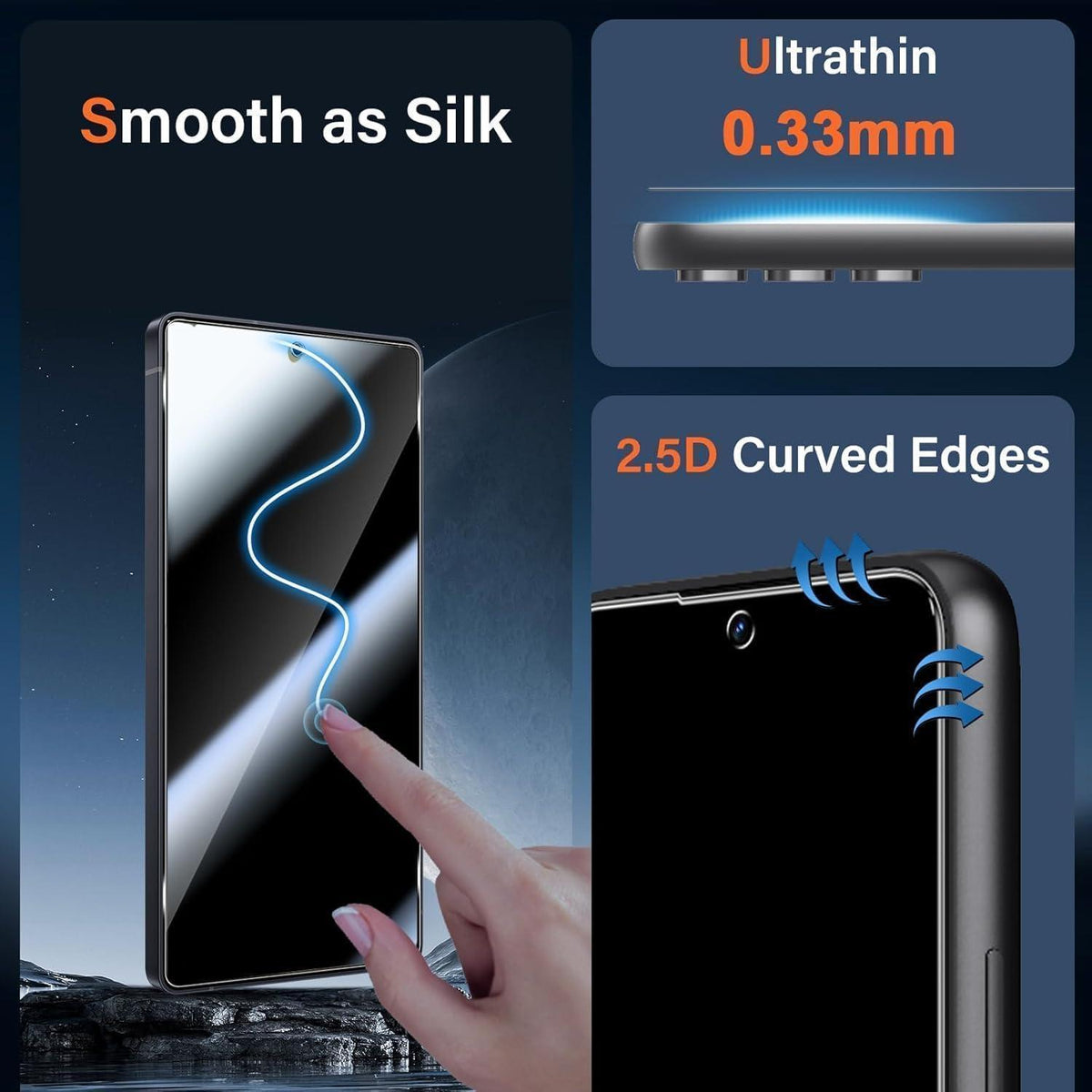 Schutzfolie für Samsung Galaxy S25 Ultra 5G mit Rahmen