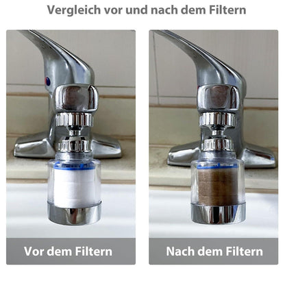 Wasserhahn Entkalker 2er-Set mit 8 Filtern & 360° Drehung