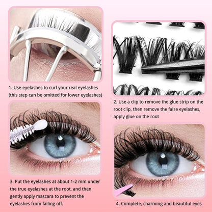 Wimpern Extensions Set 580 Stück – Natürlicher Look & DIY