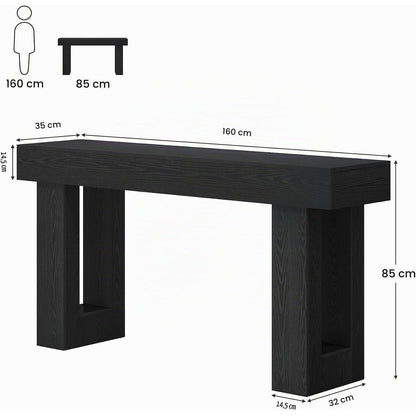 160 cm Konsolentisch Landhausstil – Schwarz