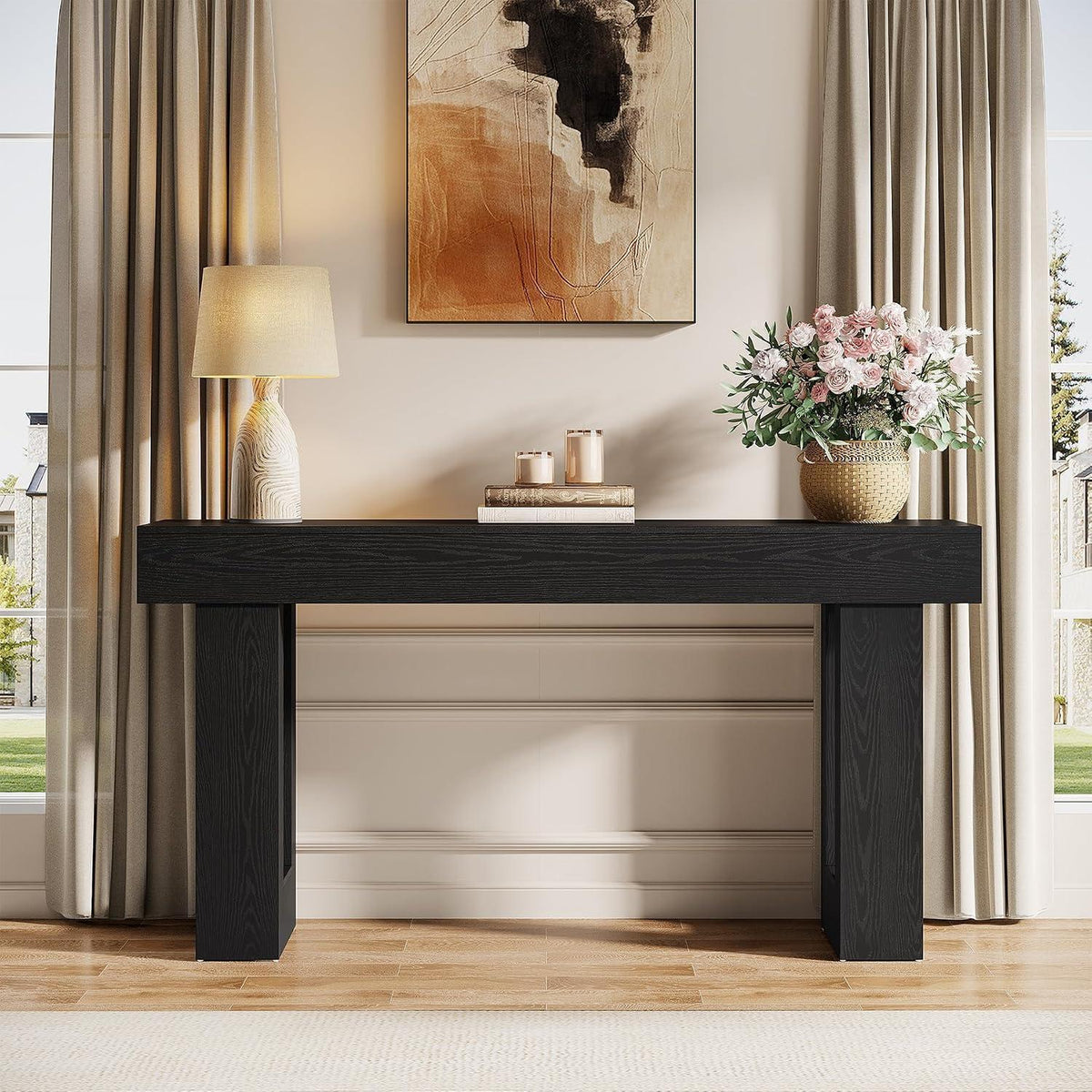 160 cm Konsolentisch Landhausstil – Schwarz