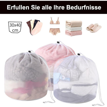 3 Wäschenetze 30x40cm – Wäschesäcke für Feinwäsche