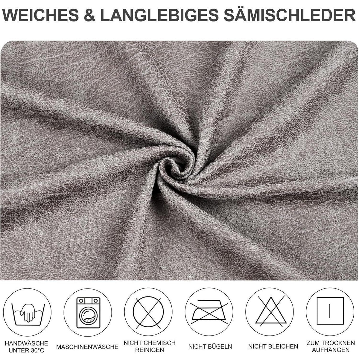 Stretch Stuhlhussen Set 4er Grau – Abnehmbar & Waschbar