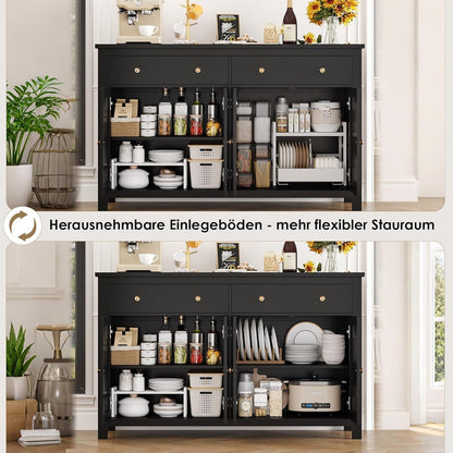 140cm Sideboard mit Arbeitsplatte – Küchenschrank & Buffetschrank