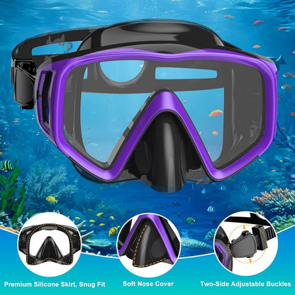 Schnorchelset Erwachsene mit Dry Schnorchel und Tauchmaske
