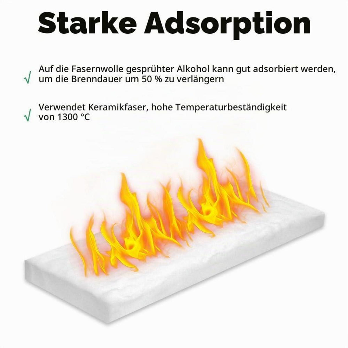 Keramikschwamm Set für Bioethanol Kamin – 4 Stück