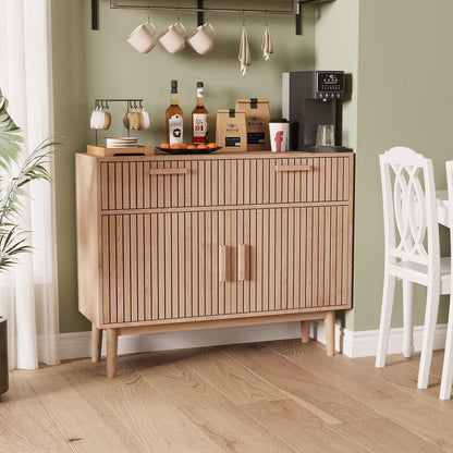 Holz Sideboard mit 2 Schubladen & 2 Türen – Küchenschrank & Anrichte