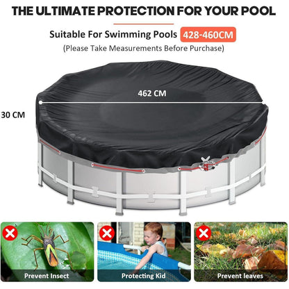 Rundpool Abdeckung 428-460cm | Poolplane Sommer & Winter | 420D Oxford