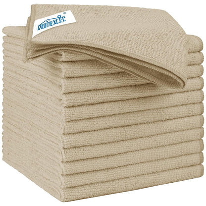 Mikrofasertücher 12er Set – Braun, Hochsaugend & Wiederverwendbar