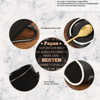 Kaffeetasse Papa – "Ich liebe dich" Geschenk Vatertag Geburtstag