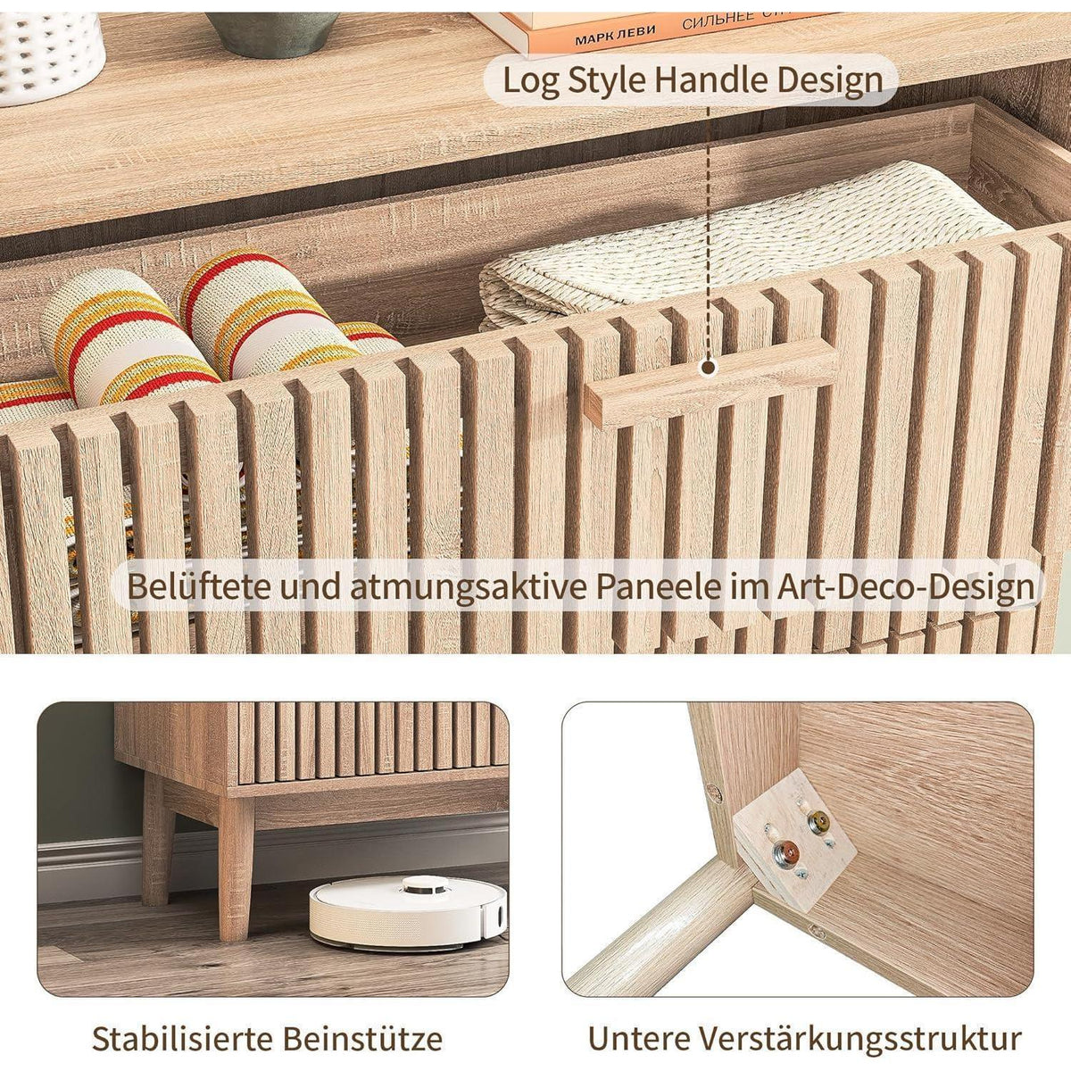 Kommode mit 4 Schubladen – Holzschrank für Schlafzimmer & Wohnzimmer