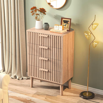 Kommode mit 4 Schubladen – Holzschrank für Schlafzimmer & Wohnzimmer