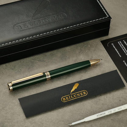 24K Gold Gel-Stift mit Grünem Klavierlack – Luxus Geschenkset